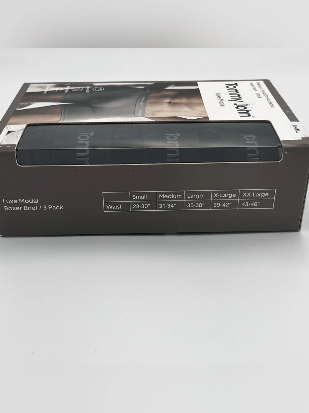 Tommy John Luxe Modal 3-Pack Boxer Briefs - Black Men’s Size Small